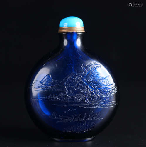 Clearer, Landscape, Character, Poetry and Prose Snuff Bottle