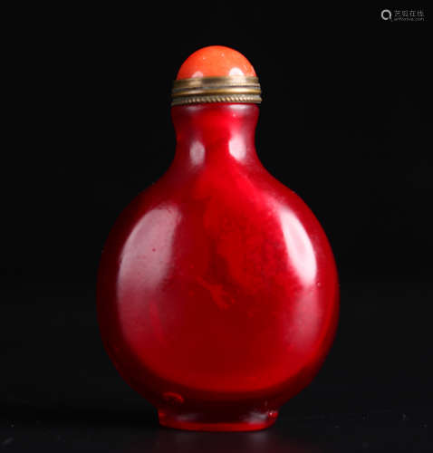 Old Tibetan feeder plain noodles snuff bottle