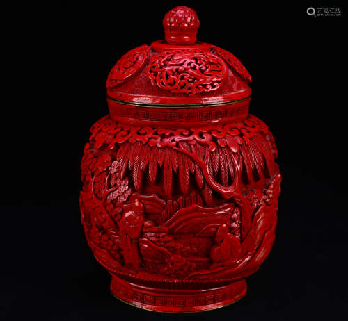 Old Collection Large Lacquer Character Story Appreciation Bo...