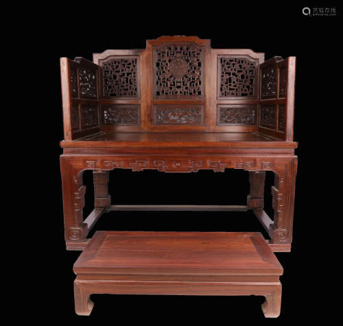 Huanghuali dragon throne