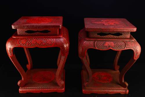 Old Tibetan Lacquerware Pile of Zhu