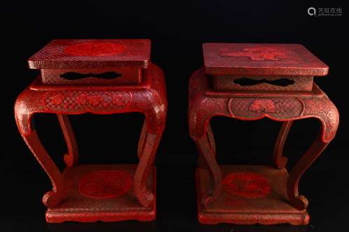 Old Tibetan Lacquerware Pile of Zhu