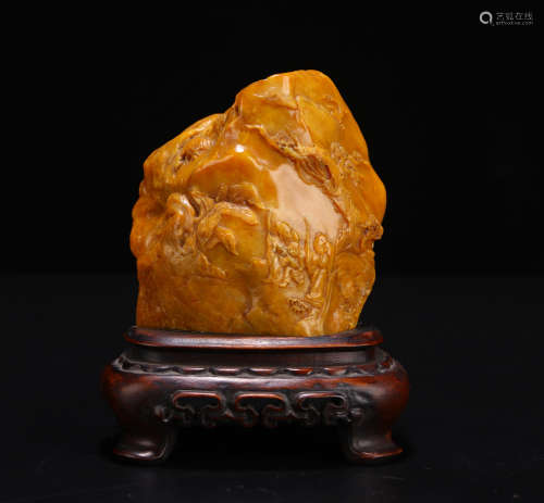 Old Collection Shoushantian Yellowstone Landscape Figure Orn...