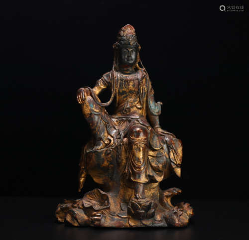 Old Tibetan Bronze Avalokitesvara Statue