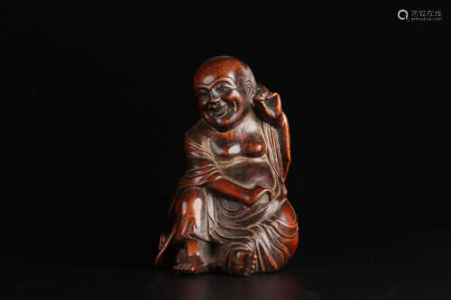 Qing Dynasty Bamboo Carving Character Ornament