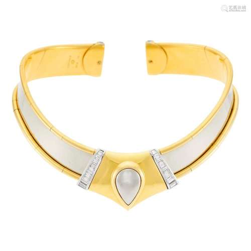 Hemmerle Two-Color Gold, Platinum, Diamond and Colored Diamo...