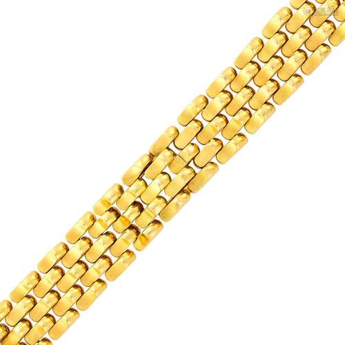 Wide Gold Bracelet-Watch