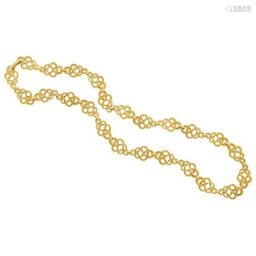 Buccellati Long Gold Pretzel Link Necklace