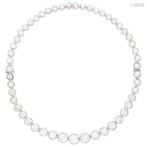Platinum and Diamond Necklace/Bracelet Combination
