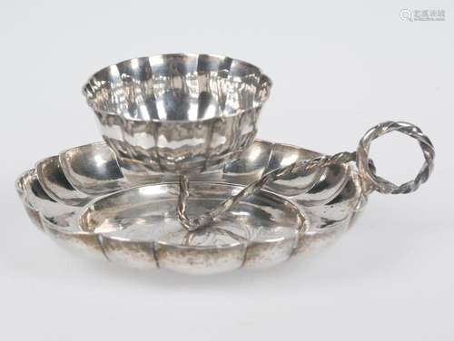 Silver candlestick. Colonial work. Nicaragua? 18th century.