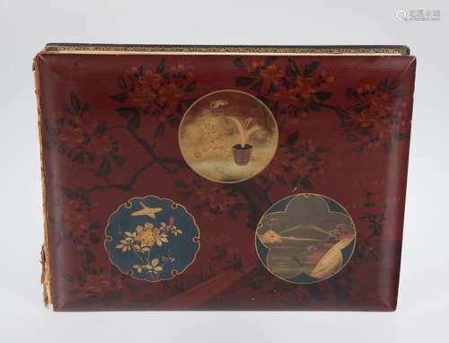 Photograph album with lacquered covers. Japan. Late 19th cen...