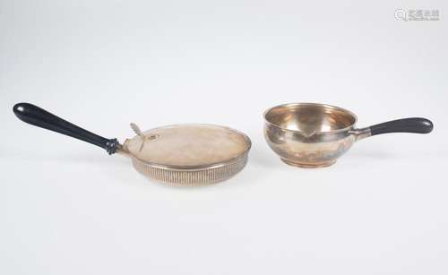 Lot of two silver pieces. Circa 1900. One is marked Evald Ni...