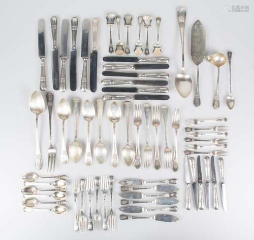 Set of 916 silver cutlery for six. Vachier. Barcelona. First...