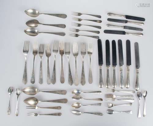 Lot of silver cutlery marked Christofle, LBB Barcelona, Rovi...