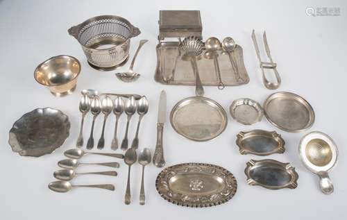 Set of various silverware pieces. 1900-1950.