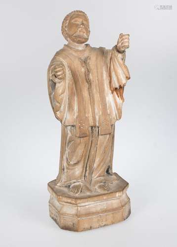 "Saint Francis Xavier". Carved wooden sculpture. P...