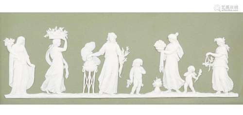 Wedgwood biscuit plaque. England. Circa 1900.