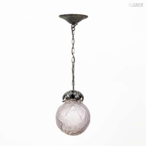 JUGENDSTIL-DECKENLAMPE. WOHL MULLER FRÈRES.