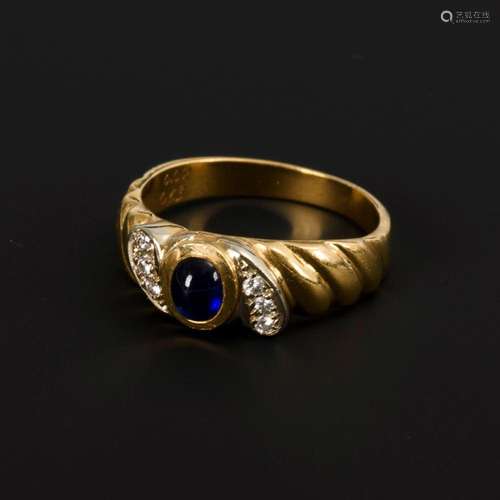 SAPHIR-BRILLANT-RING.