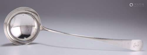 A GEORGE III SILVER SOUP LADLE