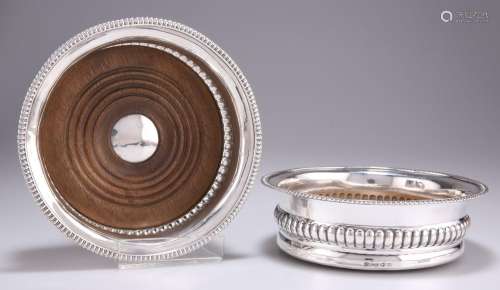 A PAIR OF GEORGE III SILVER COASTERS