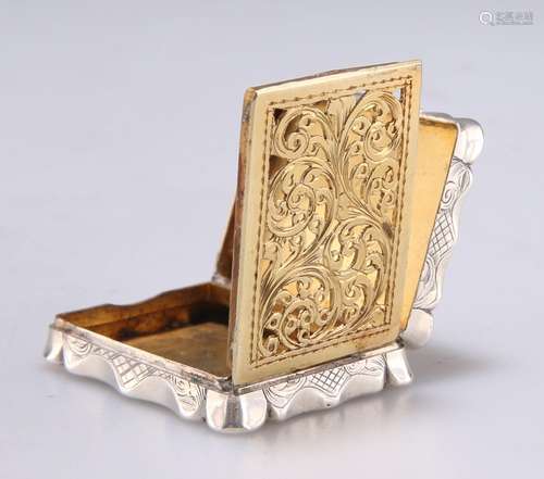 AN EARLY VICTORIAN SILVER VINAIGRETTE