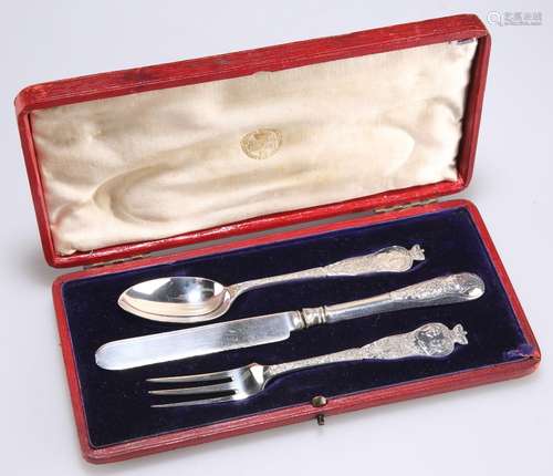 A CASED VICTORIAN DIAMOND JUBILEE COMMEMORATION CUTLERY SET