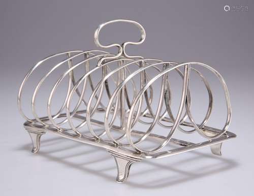 A VICTORIAN SILVER TOAST RACK