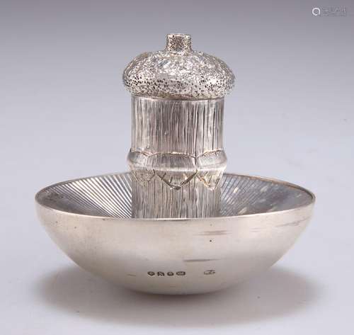 A VICTORIAN SILVER NOVELTY TABLE LIGHTER