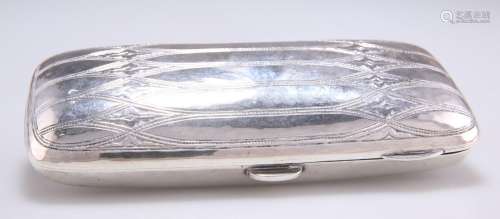 AN ARTS AND CRAFTS SILVER CIGARETTE CASE