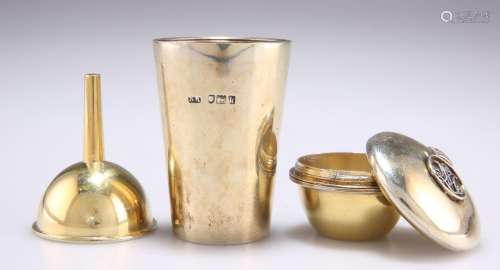 ROYAL INTEREST: AN EDWARDIAN SILVER-GILT TRAVELLING CUP AND ...