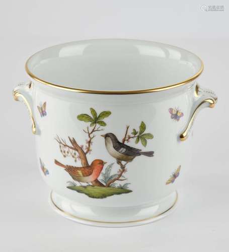 Cachepot, Herend, Dekor Rothschild, Goldrand, 14.5 cm hoch