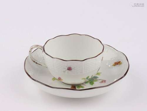 Mokkatasse mit Untertasse, Meissen, Schwertermarke, 1850-192...