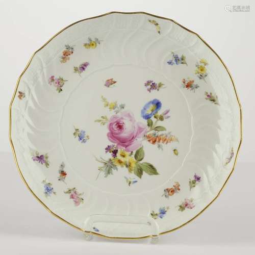 Platte, Meissen, Schwertermarke, 1850-1924, 1. Wahl, Neubran...