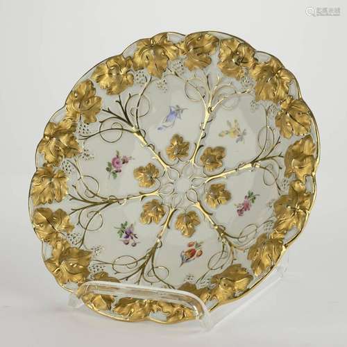 Prunkteller, Meissen, Schwertermarke, 1924-1934, 1. Wahl, re...