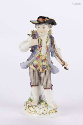 Porzellanfigur, "Winzerknabe mit Kiepe", Meissen, ...