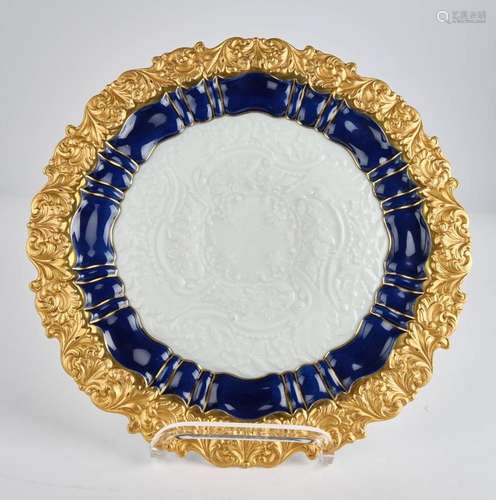 Reliefplatte, Meissen, Schwertermarke, 1924-1934, 1. Wahl, w...