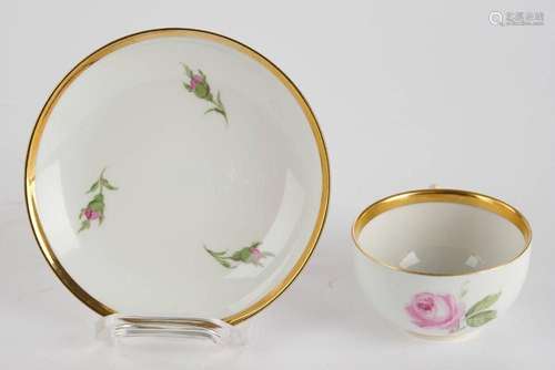 Mokkatasse mit Untertasse, Meissen, Schwertermarke, 1850-192...