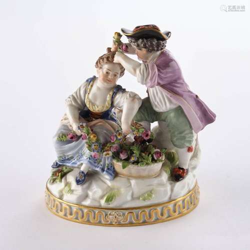 Porzellanfigur, "Der Frühling", Meissen, Schwerter...