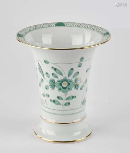 Vase, Meissen, Schwertermarke, 1. Wahl, indische Malerei, gr...