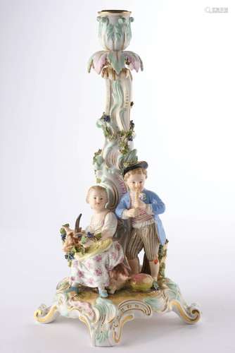 Figurenleuchter, "Der Herbst", Meissen, Schwerterm...