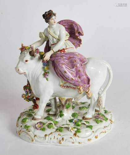 Porzellanfigur, "Europa auf dem Stier", Meissen, S...