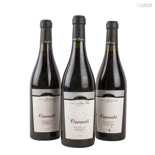 CASCINA ADELAIDE 3 Flaschen Cannubi 2001,