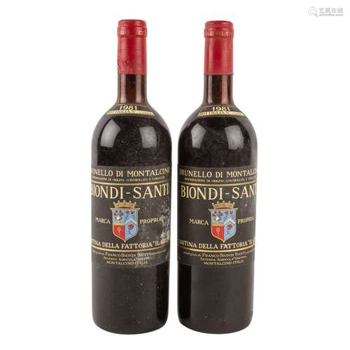 BRUNELLO DI MONTALCINO 2 Flaschen "Biondi-Santi Greppo ...