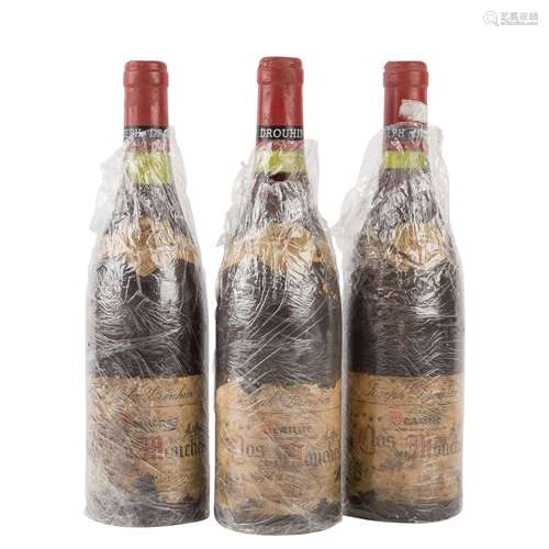 JOSEPH DROUHIN 3 Flaschen Clos de Mouches 1988,