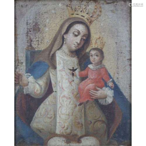 UNSIGNED. MADONNA AND CHILD.