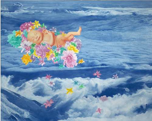 FANG LIJUN (BORN 1963)<br />
Untitled, 2002<br />
<br />
Oil...