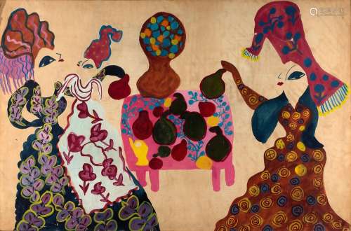 MAHIEDDINE BAYA<br />
(1931 - 1998)<br />
Femmes et enfants ...