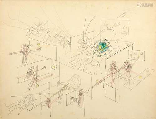 ROBERTO MATTA <br />
(1911 - 2002) <br />
Composition surréa...