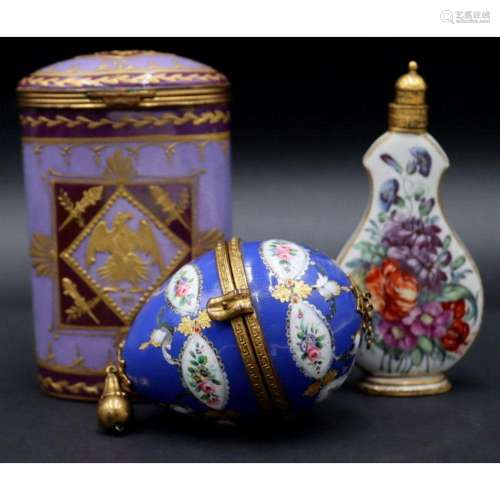 Collection of Porcelain Trinket Boxes Inc. Sevres.